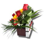 Aranjament floral ocazii special din Trandafir, Miniroza, Hipericum