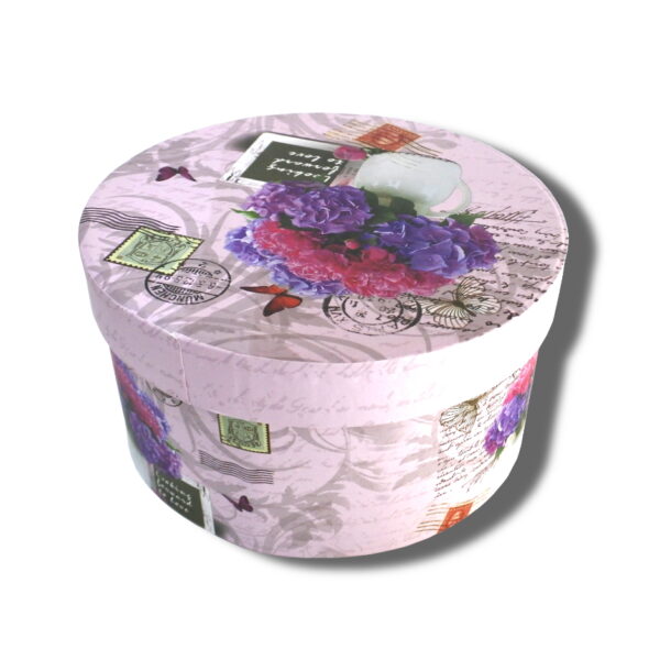 cutie-rotunda-roz pentru aranjamente florale sau cadouri