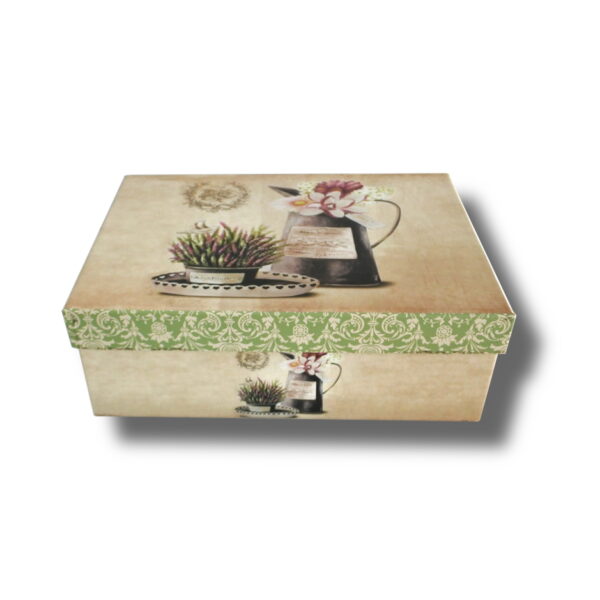 cutie-vintage cu model pe margine pentru aranjament floral sau pentru cadouri